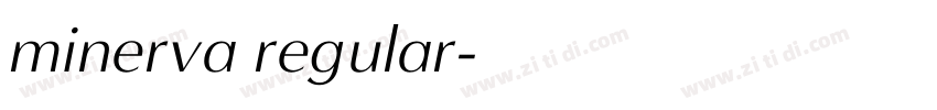 minerva regular字体转换